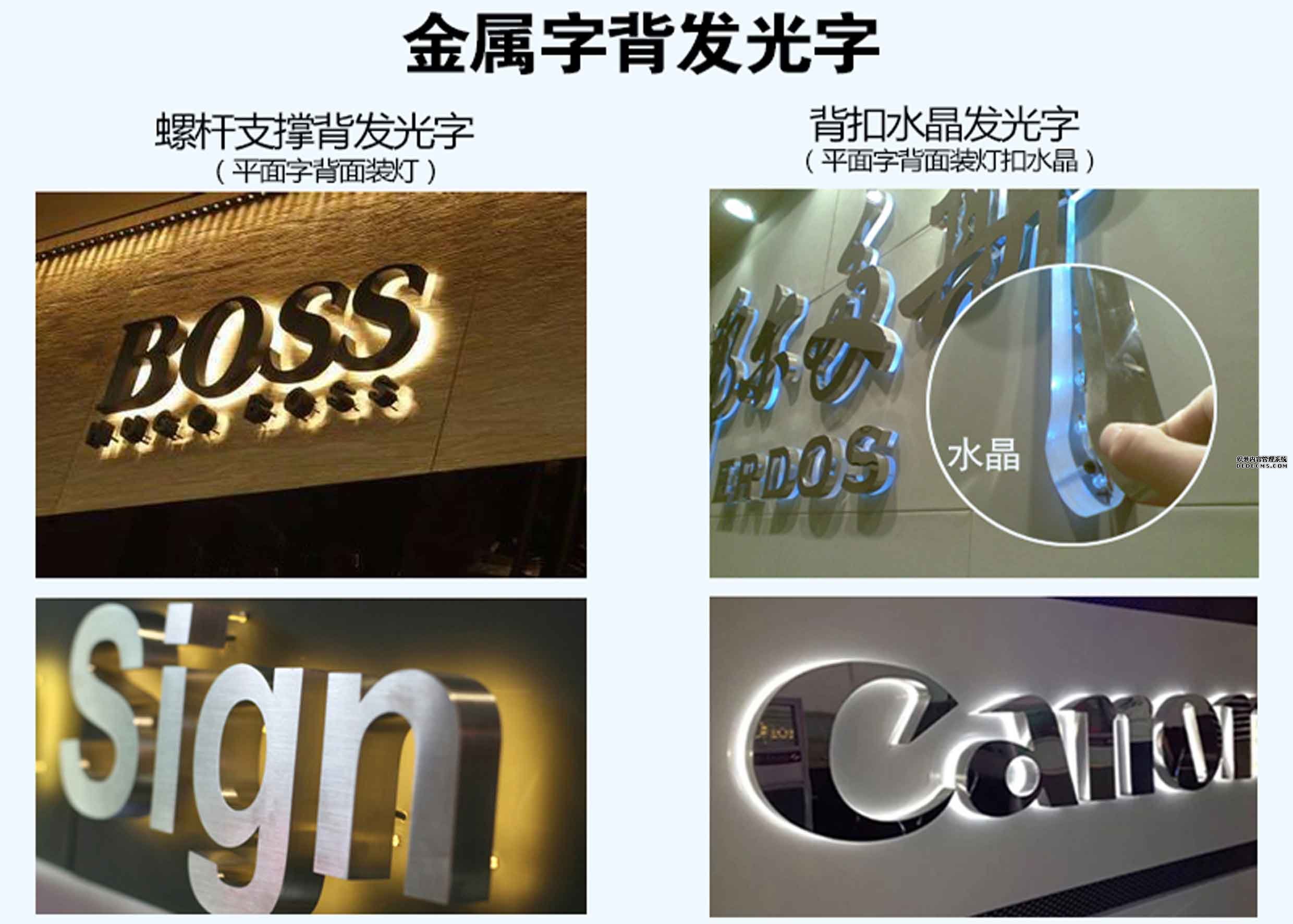 金屬背光字a
